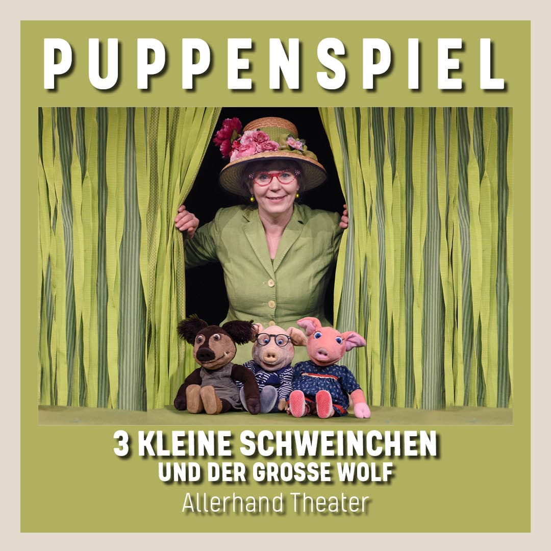 3 kleine Schweinchen und der große graue Wolf